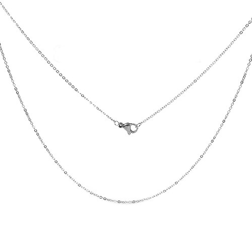 Trend 304 Rvs Link Kabel Ketting Doffe Zilveren Kleur 50Cmlong, Ketting Maat: 1.7X1.3Mm (1/8 "X1.3mm), 1 Stuk