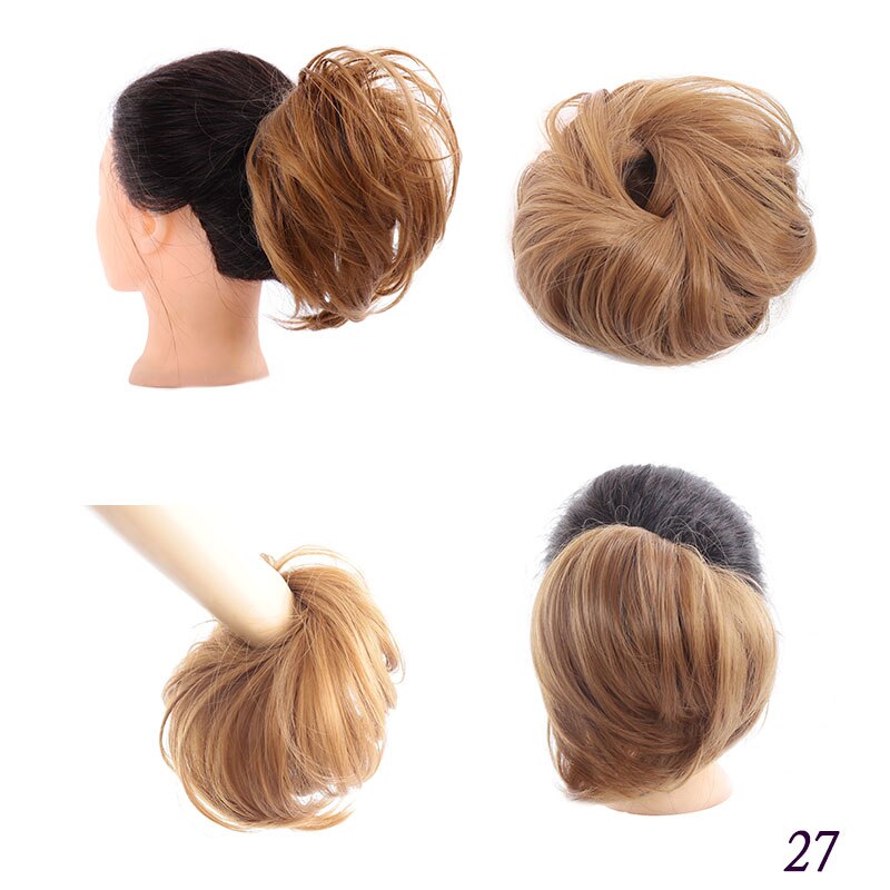XUANGUANG chignon queue de cheval décoiffé | Chignon pour femmes, chignon à donuts, haute température et résistant à la chaleur