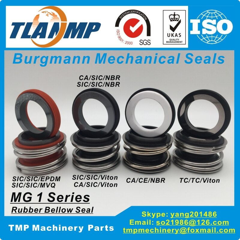 MG1-19 (MG1/19-G60) Burgmann Mechanische Dichtungen für Wasser Pumpen mit G60 stationäbetreffend sitz, 109-19 ,MB1-19 Gummi Gebrüll pumpe dichtungen