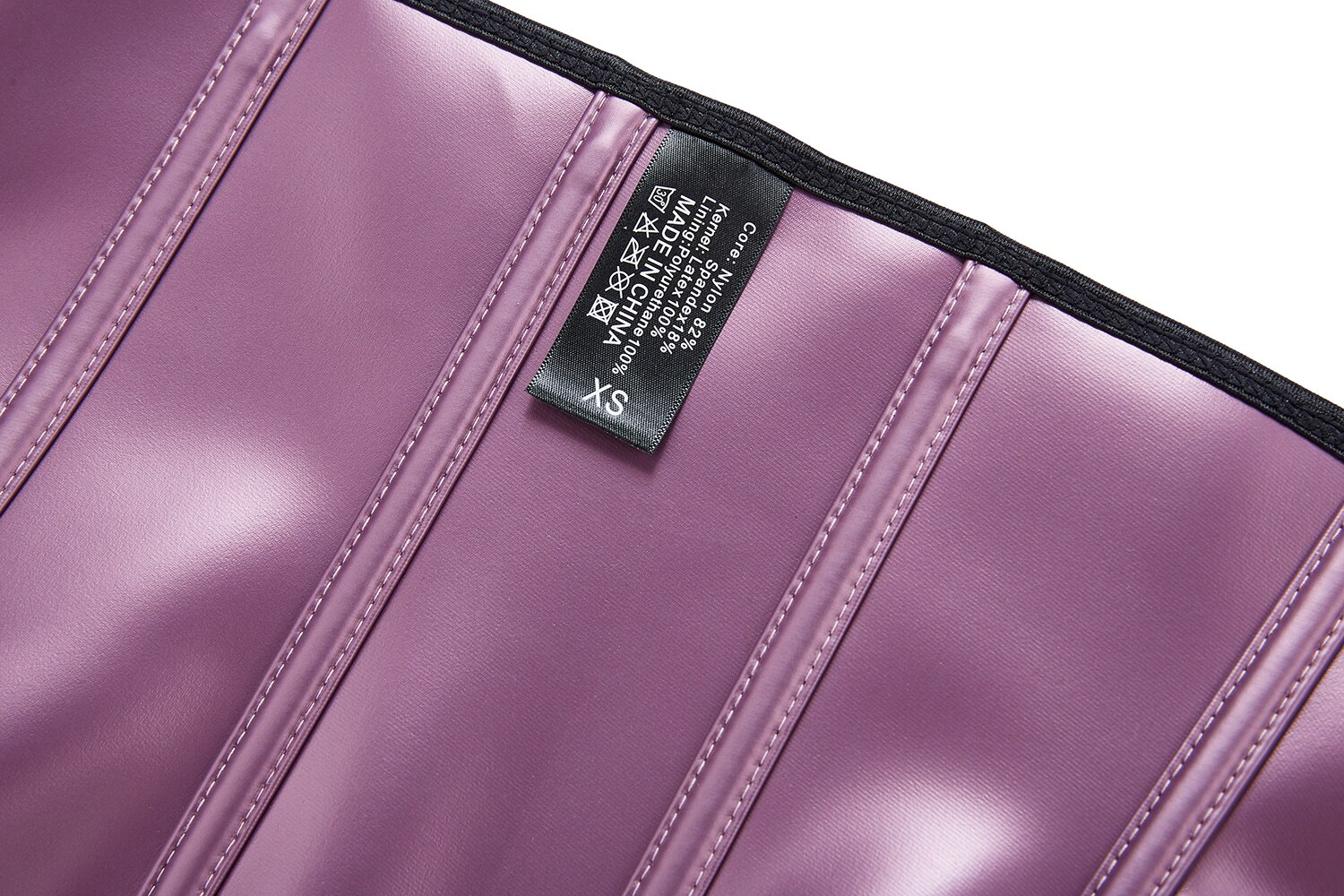 MUKATU 9 Stahl Knochen Latex Taille Trainer 6 Reihen Von Tasten Sturm Schweiß Beschichtung Korsett Bauch Schlank Gürtel Karosserie Gestalter: Violett / M