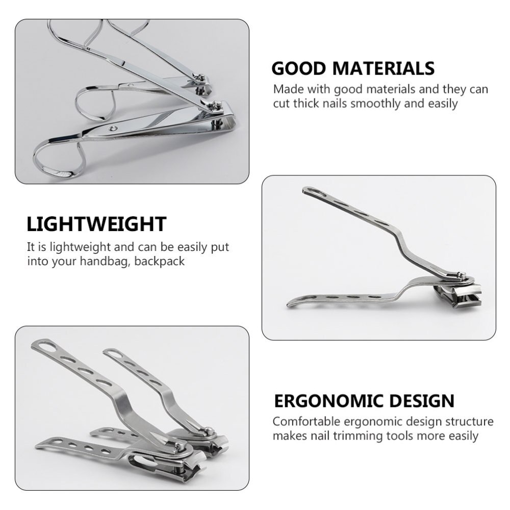 6pcs Nail Clippers File Kit 360-Degree Rotating Head Toenail Fingernail Clippers