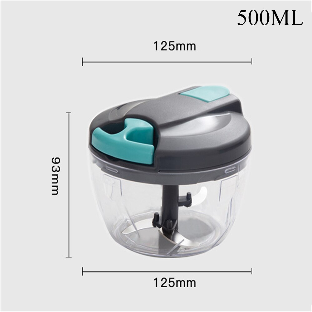 manuel hachoir à légumes Cutter tirer chaîne alimentaire hachoir mélangeur processeur carotte pomme de terre râpe hachoir à viande cuisine Gadget: Gray-500ML