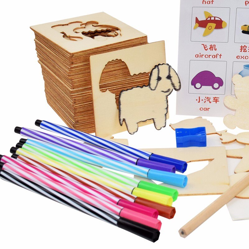 100 st baby ritleksaker målartavla barn doodles tidig lärande utbildning leksak barn lär sig ritverktyg