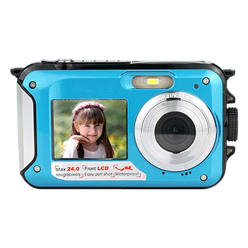 Digital Camera 24MP Dual-Sn Waterproof HD Digital Camera Outdoor 16X Zoom Camera: Default Title