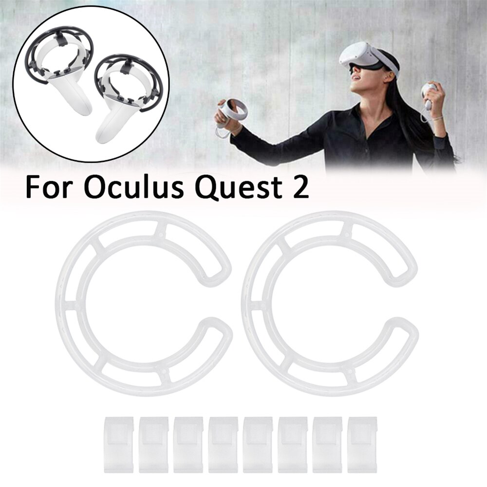 1 Set Vr Controller Fixer Bumper Voor Oculus Quest 2 Vr Headset Handvat Bumper Beschermende Houder Gamepad Accessoire