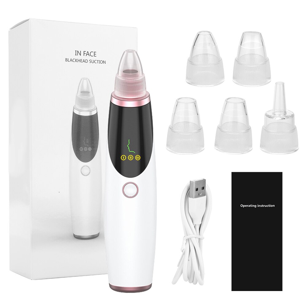 Electric Acne Blackhead Remover Vacuum Suction Extractor Tool Nano Facial Sprayer Steamer Humidifier Pore Cleaner Skin Care Tool: Blackhead Remover