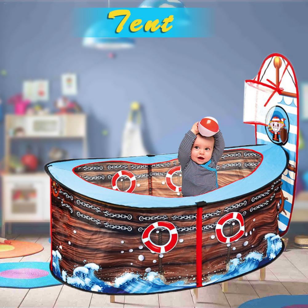 Kids Tent Play Game Polyester Piratenschip Marine Ballenbad Indoor Speelgoed Huis Spel Hek Baby Tent piscina de bolinha