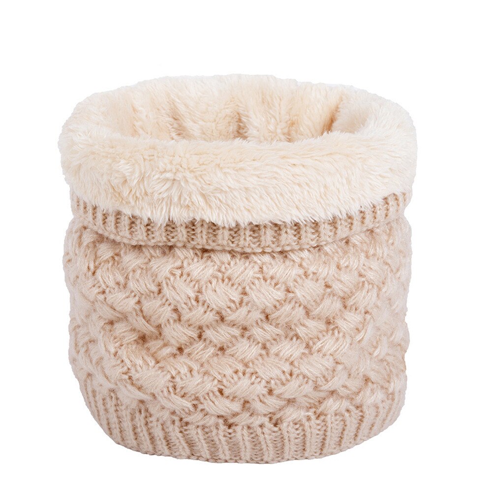 unisex ringe hals skjerf dame vinter fast tykk strikket pels skjerf varm ull kashmir snood barn lue enkle skjerf