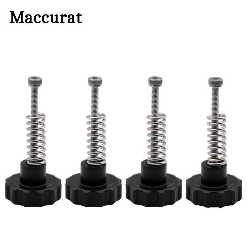 4 Pcs Diy Leveling Modules 3D Printer Heatbed Nivellering Kit 4 Pcs Aanpassing Moer + 4 Stuks Springs + 4 Pcs M3 Schroef Heatbed Kit