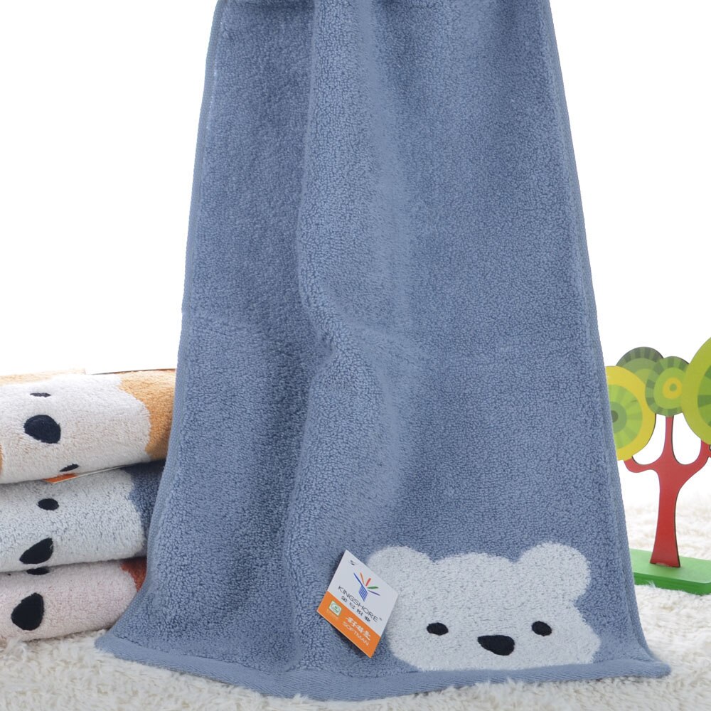 100%  serviettes en coton dessin animé ours modélisation sans torsion artisanat spécial doux et confortable bonne imbibition d'eau