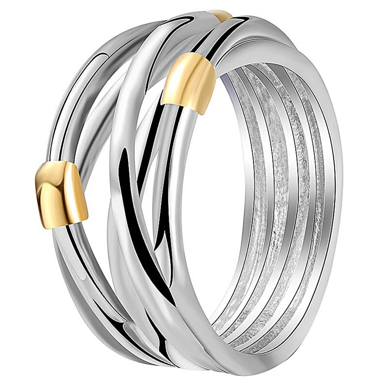 Autentiske 925 sterling sølv ring evigheden sammenflettet sølv rose reb bånd ringe til kvinder bryllup fine smykker