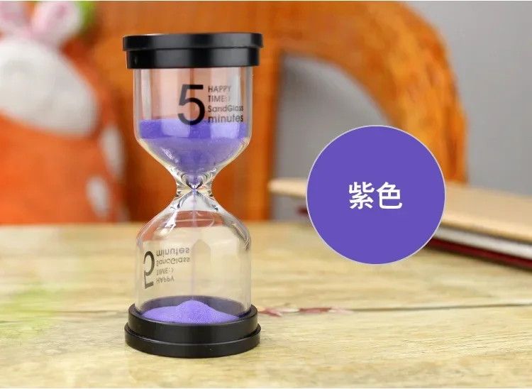 1/5/10/15/30 Minuten Sanduhr Sanduhr Sanduhr Sandglas Sand Kochuhr Kinder Sanduhr Home Dekoration: Black / 5min