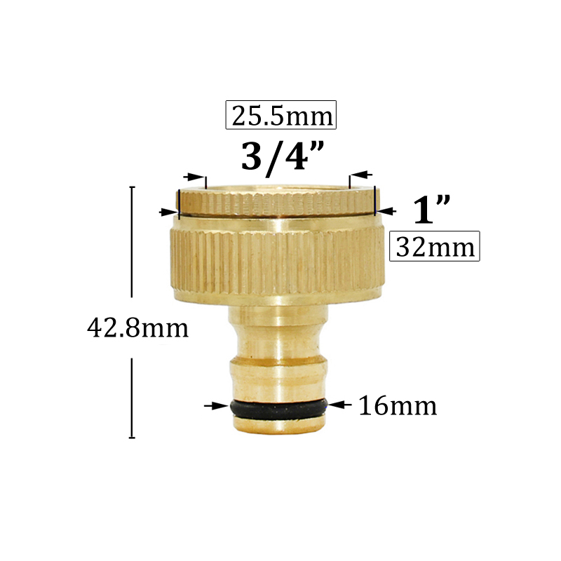1/2 3/4 5/8 1"Brass Garden Hose Quick Connector Drip Irrigation System Copper Fittings For Outdoor Irrigation Car Wash: WHITE