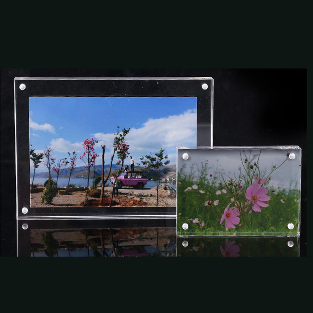 Acrylic Clear Photo Frame Picture Free-Standing Magnetic Economy Frame UK FAST