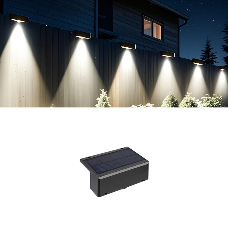 LED-wandlampen op zonne-energie Buiten draadloze lampen op zonne-energie IP65 Waterdicht zonne-heklicht Decoratief voor tuin Balkon Yard: orange