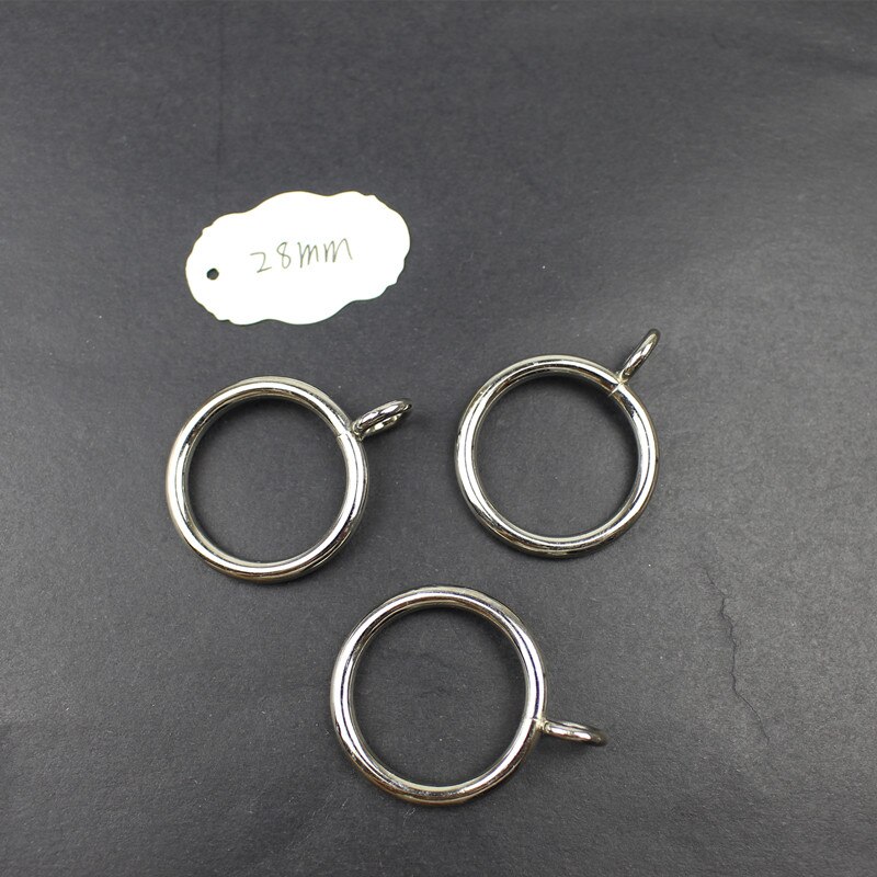 Xzjja 5 st rostfria gardintillbehör stångklämmor spår fönster duschdraperiringar hängande klämring draperiklämmor: Silver 28mm
