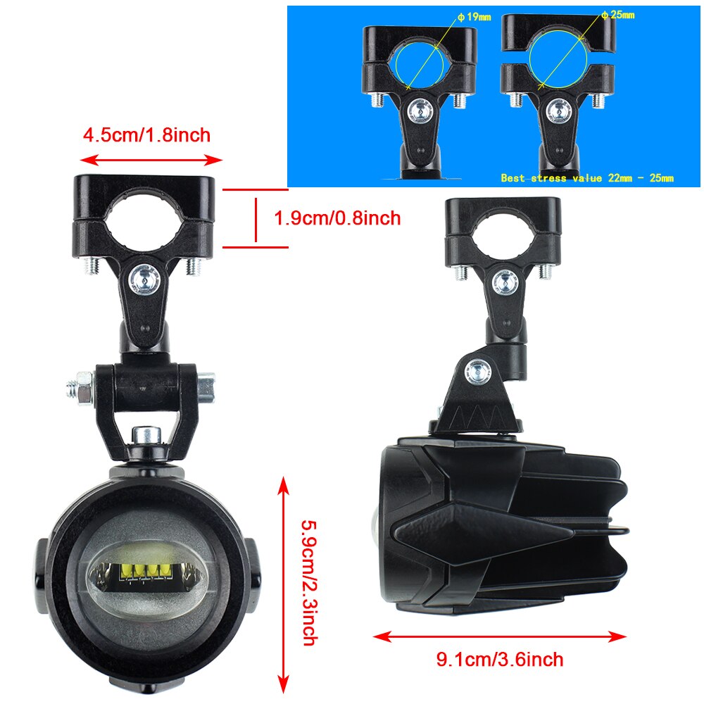 Faros antiniebla auxiliares para motocicleta, luz led con soportes delanteros para modelos BMW R1200Gs Adventure LC F650GS F800GS F700GS