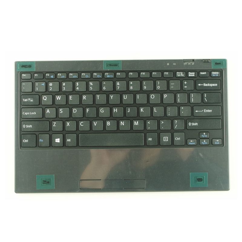 Teclado sem fio com bluetooth, americano, 11.6 polegadas, para sony vaio torneira 11, tablet pc svt11, capa superior para tablet: Black