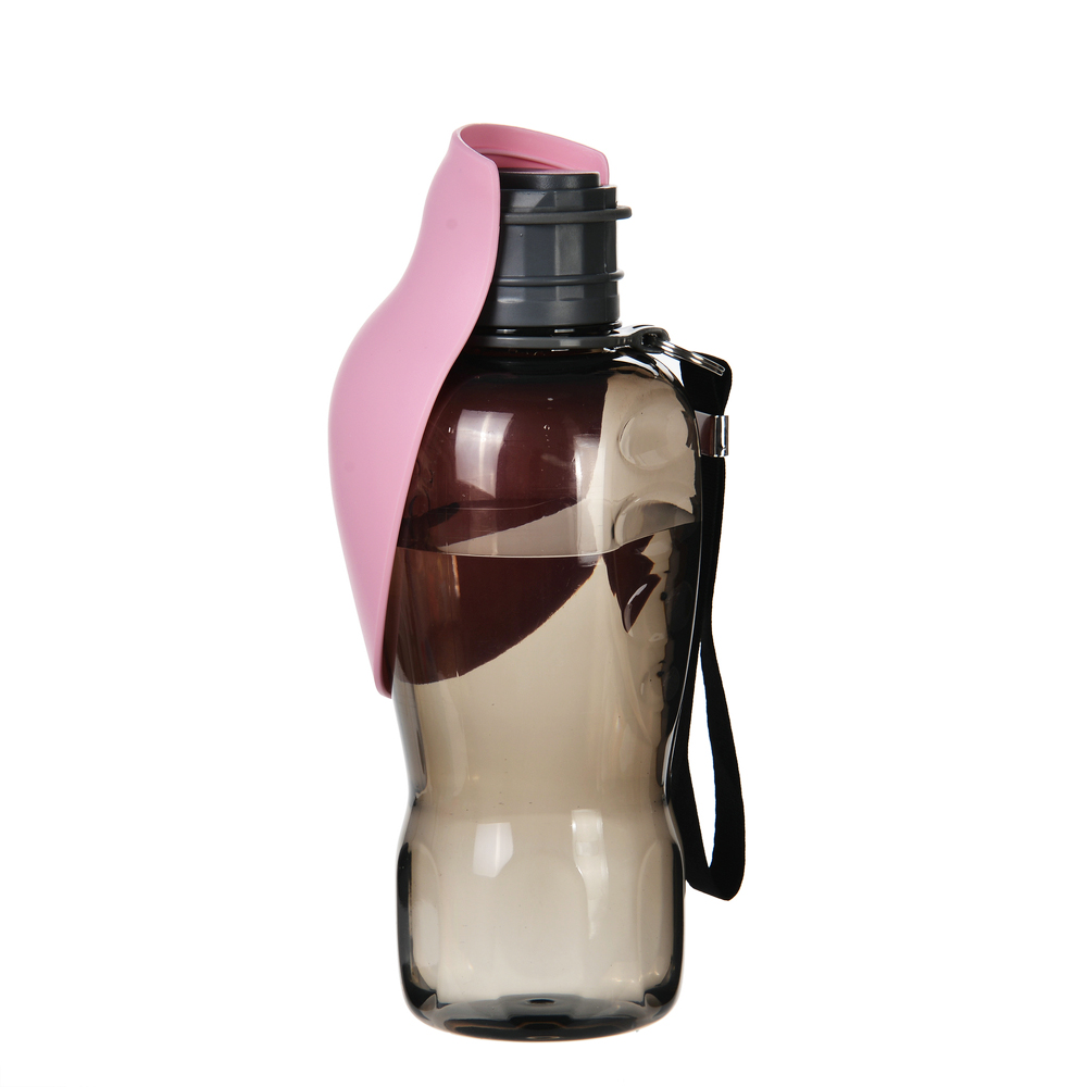 Tragbare Hundewasserflasche für kleine große Hunde, Katzen, Wandern, Reisen, Welpen, auslaufsichere Trinkschalen, golden Retriever, Heimtierbedarf: Schwarz
