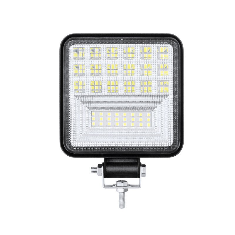 Mini bil led arbejdslys 126w firkantede led terrængående køretøj lastbil lygter spotlight led lys bar 6000k hvidt lys: 1 stk