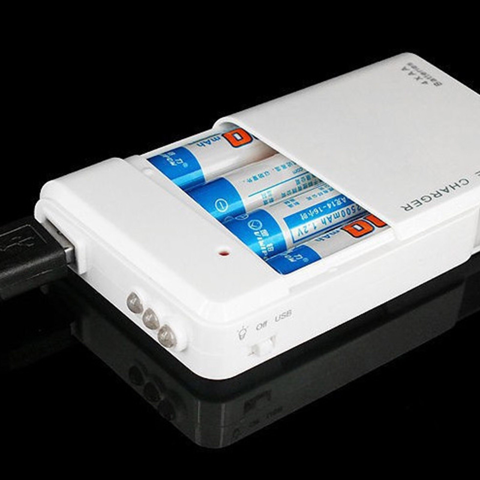 Mobiele Telefoon Oplader 4 * Aa Batterijen Power Bank Case Draagbare Led Licht Usb Batterij Oplader Power Bank Case Kit voor Smart Phones