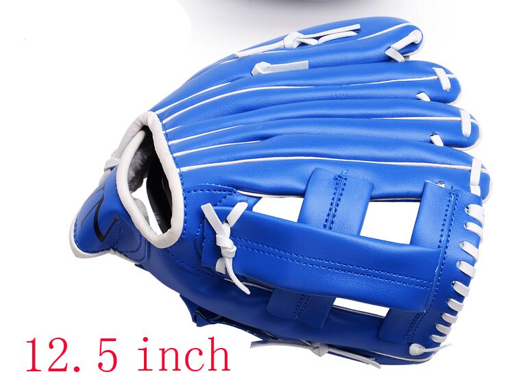 Buitensporten Bruin Baseball Handschoen Softbal Praktijk Apparatuur Maat 10.5/11.5/12.5 Linkerhand voor Volwassen Man Vrouw Training: Blauw