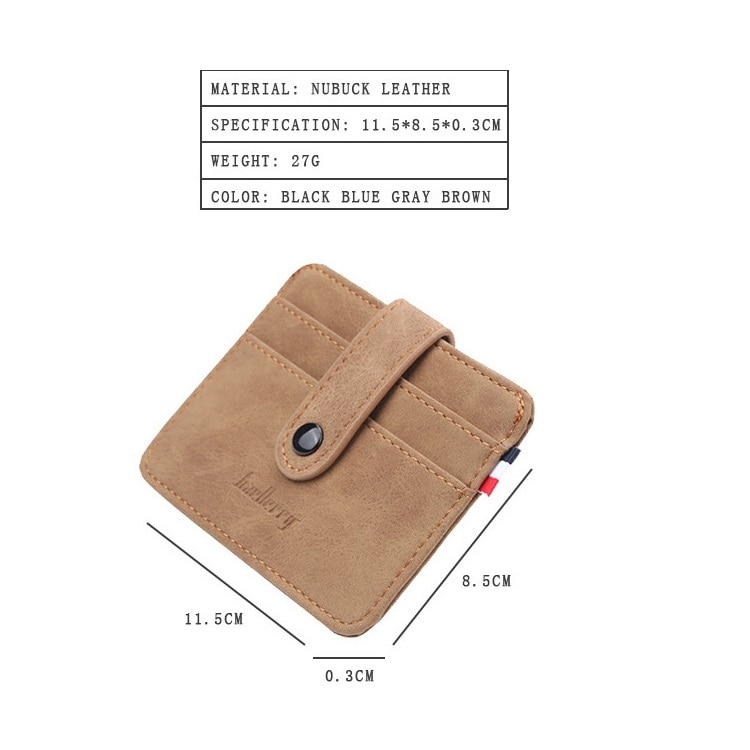 Baellerry Slim PU Leather Wallet Men Magic Wallets Small Purse Male Hasp Vallet Retro Card Holder Mini Holders Carteira