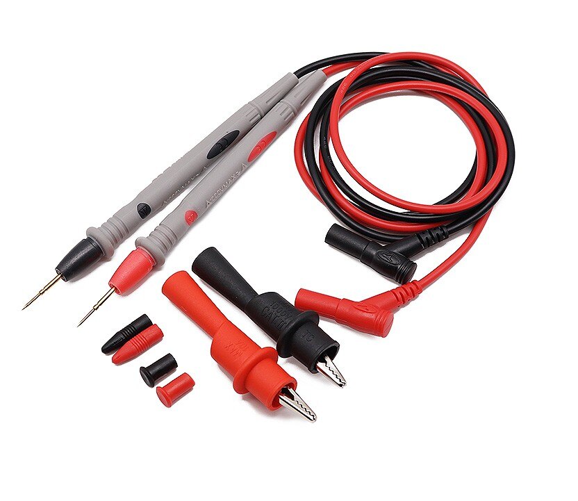 1 par universal digital 1000v 10a 20a tynd spids multimeter multi meter test bly sonde wire pen kabel multimeter tester