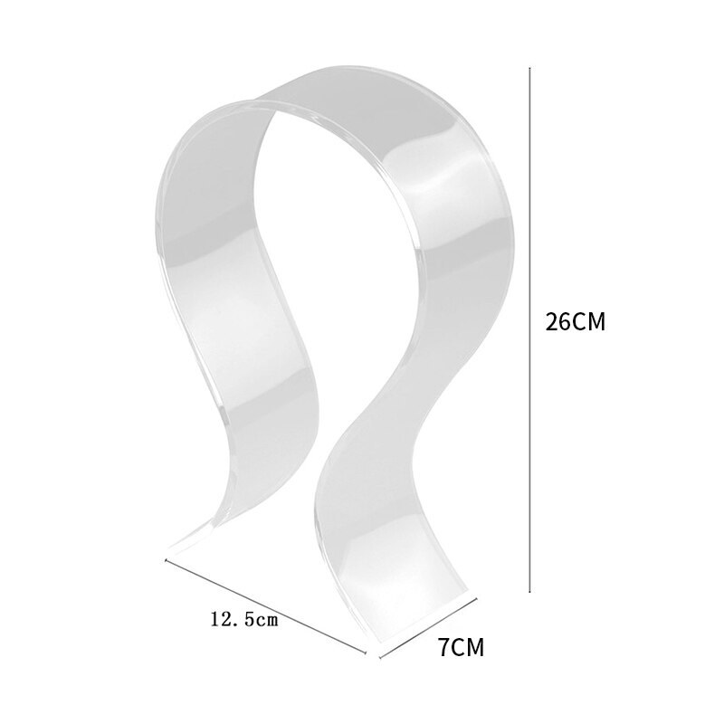 Acrylic Headphone Bracket U-Shaped Headset Holder Hanger Hook Earphone Sticky Display Stand Durable Safe Storage Shelf