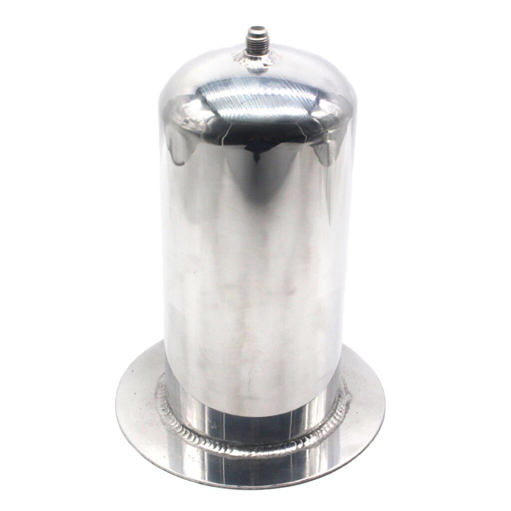 3-Port AN6 AN8 Baffled Car Oil Catch Can Tank Air-Oil Separator Kit Silver