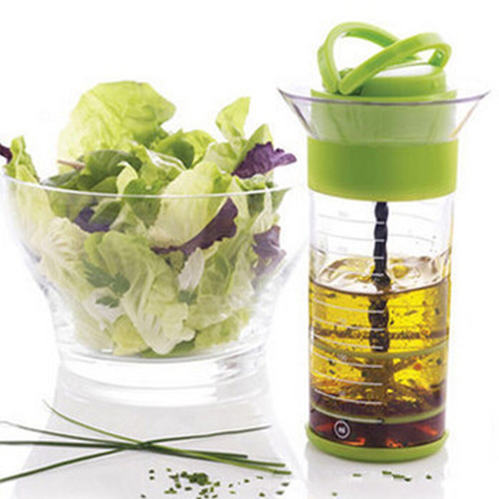 300ml Salad Dressing Shaker Cup Universal Multifunctional Unique Manual Gadget Mixer Frother Whisk Sauces