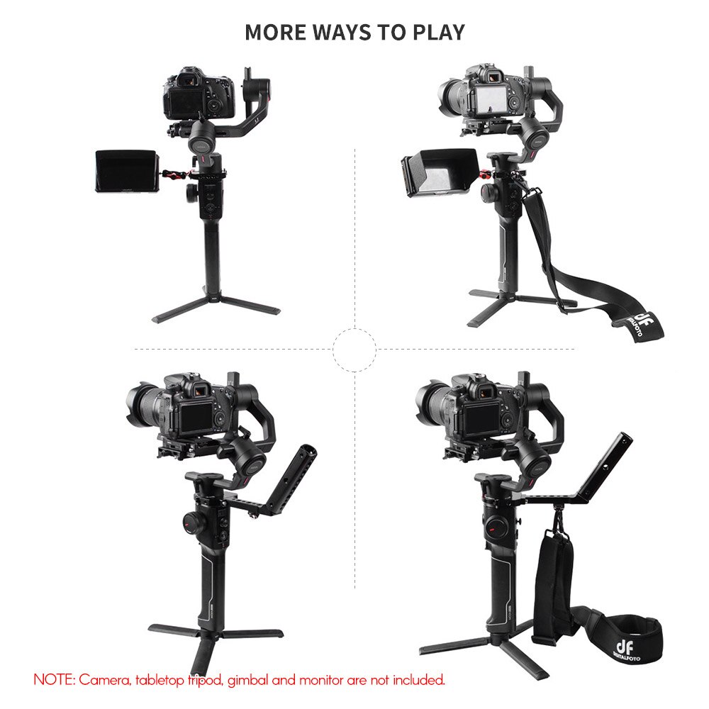 DF DIGITALFOTO voor Moza Air 2 voor Zhiyun Crane 2 Gimbal TERMINATOR-AIR2 Veelzijdige Handvat met Hand Release Strap