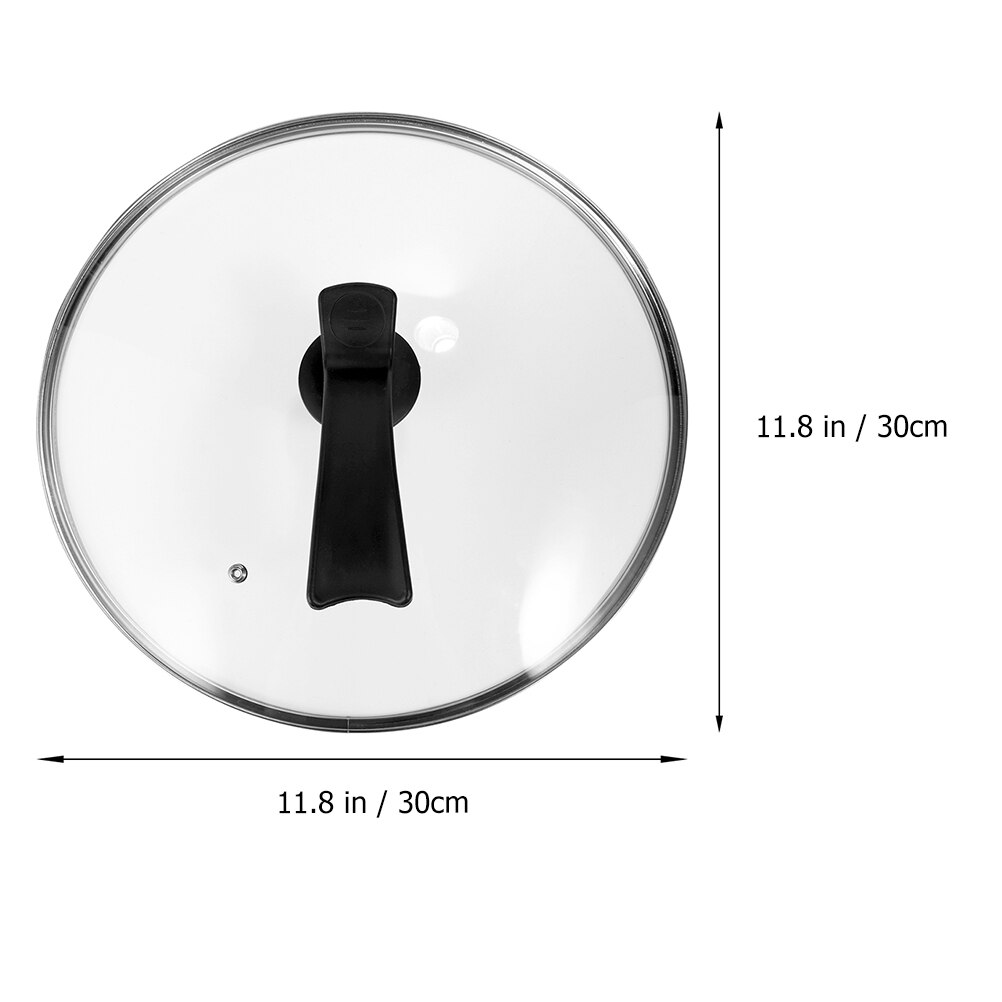 1Pc Kitchen Universal Round Pot Lid Transparent Glass Pan Pot Cover Replacement Tempered Glass Cookware Lid Kitchen Accessories: 30 cm in diameter