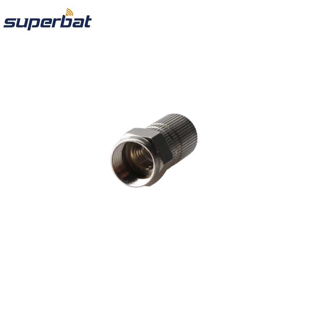 Superbat-conector Coaxial RF recto macho para Cable RG6, 10 piezas, 75 Ohm