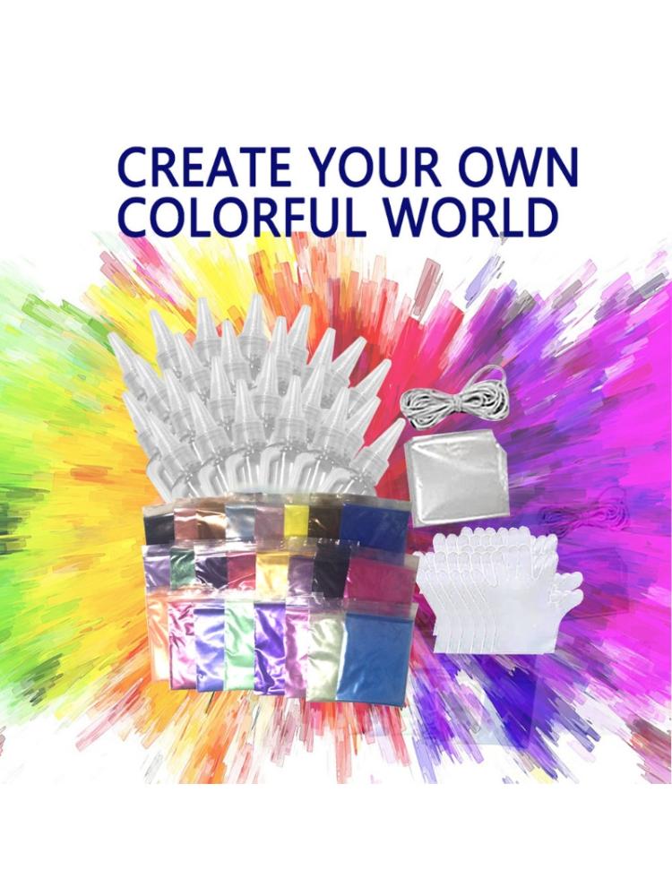 DIY Tie Dye Kit Kids Tie Dye Art Set One-Step Adults Fabrics Dye Paints Supplies B85E