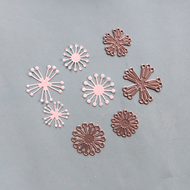 DUOFEN METAL CUTTING DIES small flowers set embossing stencil DIY Scrapbook Paper Album