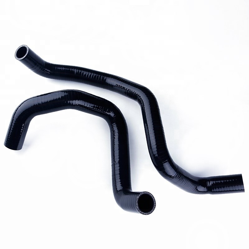per 2000-2005 TOYOTA CELICA GT/ GT-S/ ZZ T230 turbo tubo del radiatore in silicone tubo del liquido di raffreddamento 2 pz 2001 2002 2003 2004: nero