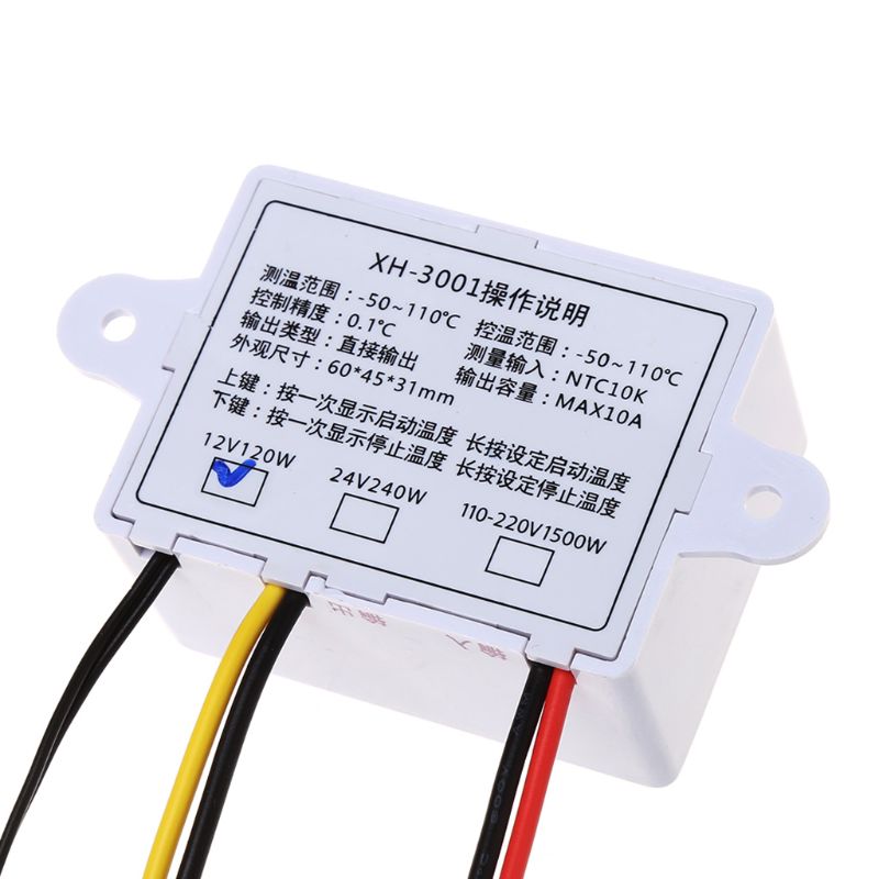 12V 10A Digital LED Temperature Controller Thermostat Control Switch Probe 517A