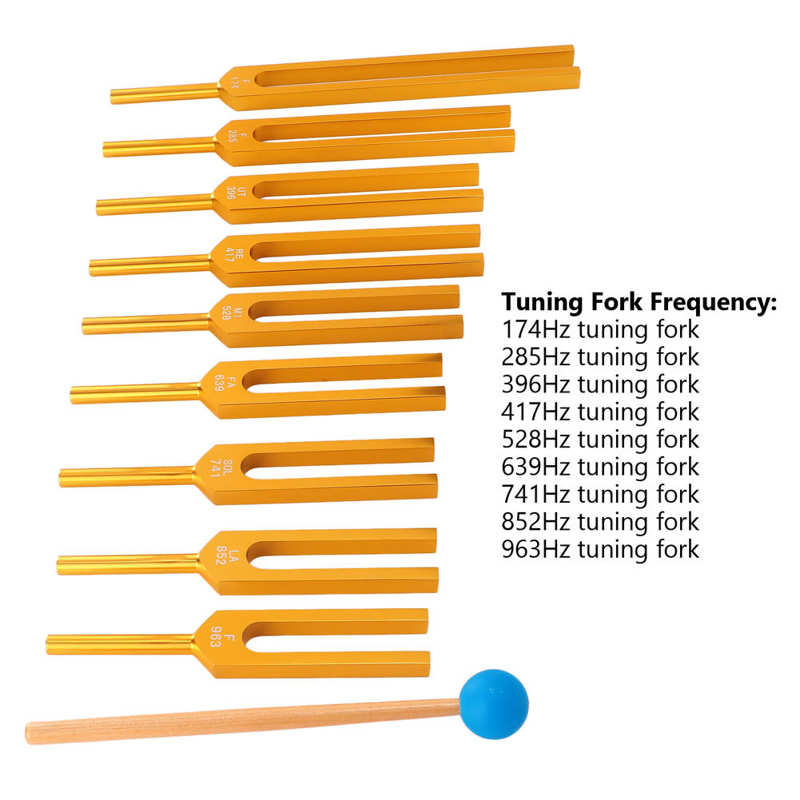 Tuning Fork Set Resonant Tuning Fork Edge with Hammer for Clinical Use