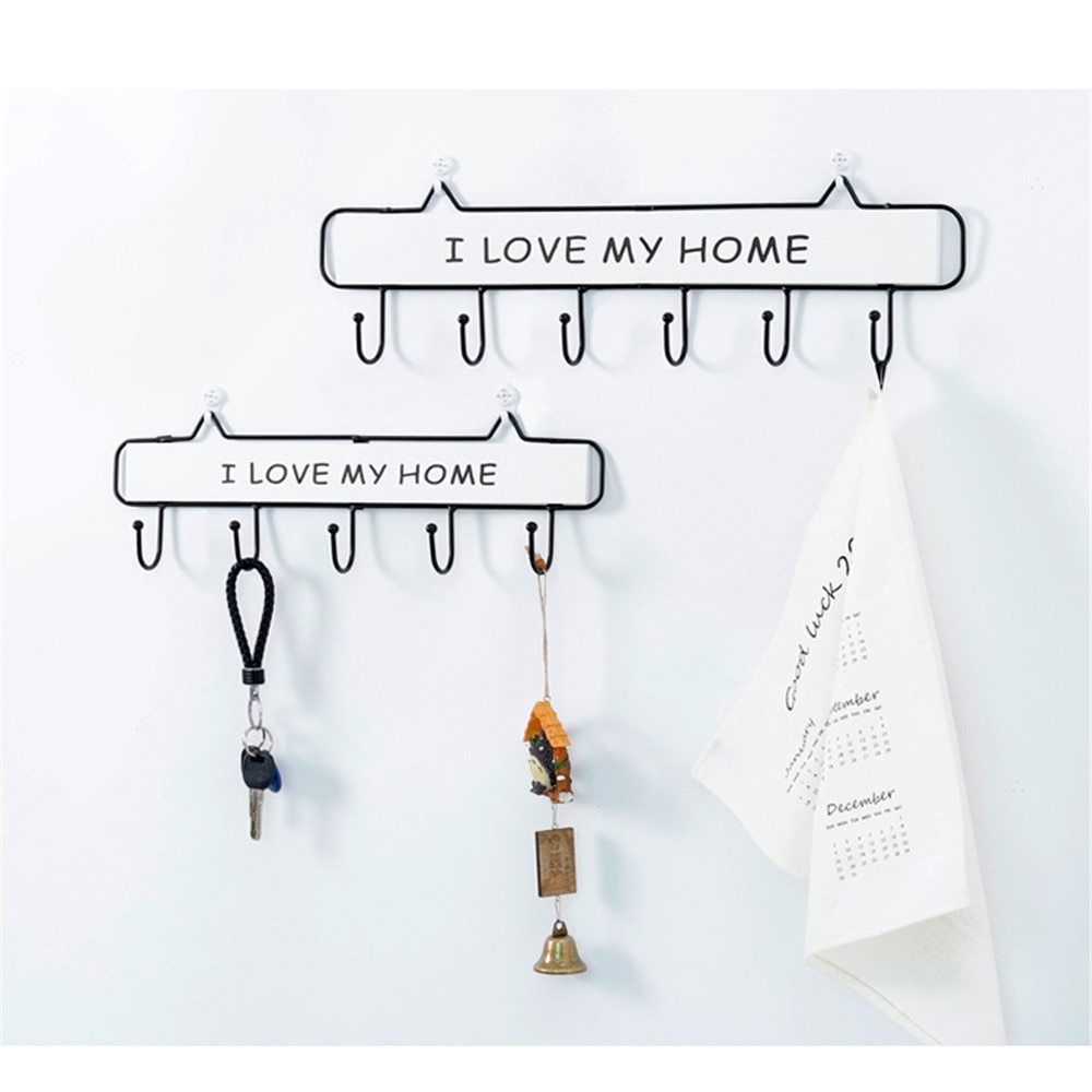 Mounted Clothes Wall Hanger 4 door Hooks Hat Key Holder Coat Rack Hanging Storage Shelf For Home door hanger towel hanger