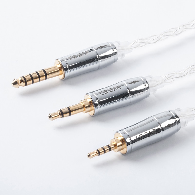 KBEAR limpid 4 Core 4N 99.99% Purity silver earphone cable 3.5/2.5/4.4mm MMCX/0.78mm 2Pin/QDC/TFZ For ZSX BLON BL-03