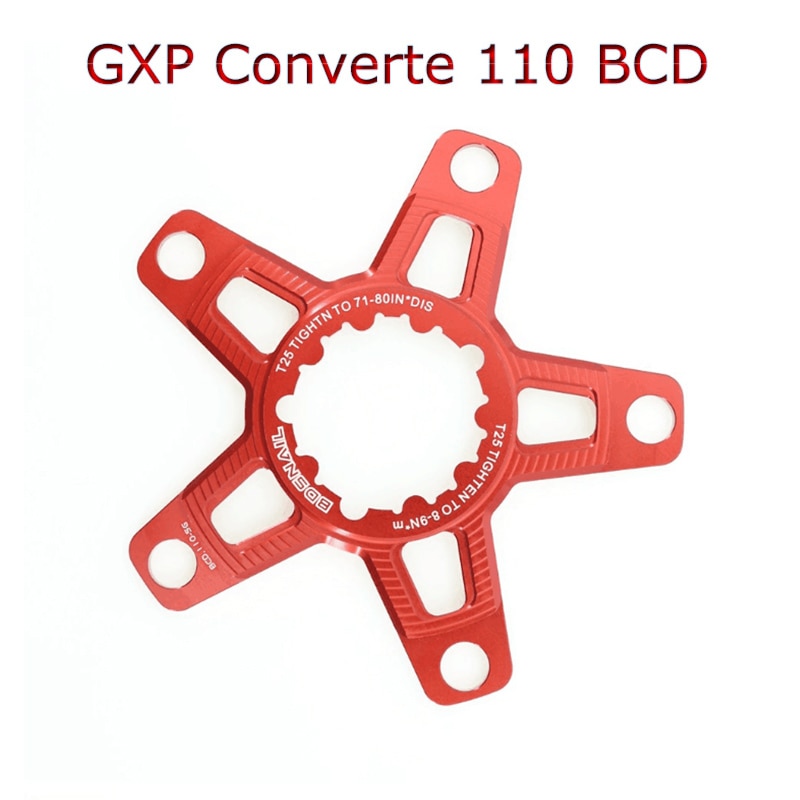 MTB Bike Chainring Adapter 5 Claw 110BCD Spider Converter Mountain Road for Sram GXP X9 XX1 X0 X01 To Single Speed Narrow Wide
