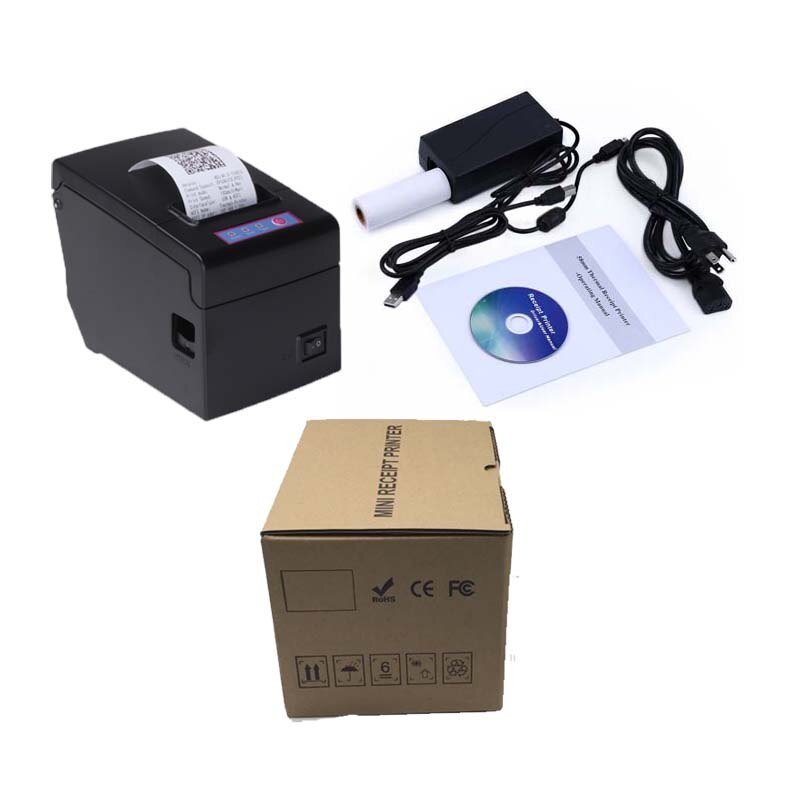 POS58 ethernet RJ45 pos thermal receipt bill printer with 130mm per second support Multi-Language HS-E58L
