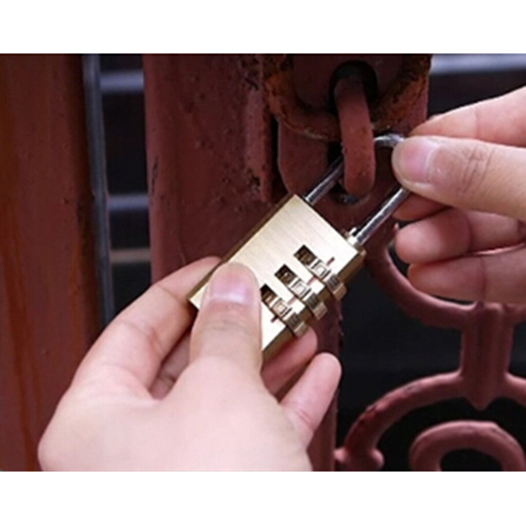 Digits Number Mini Padlock Brass Combination Lock Password Lock Password Code Lock Cupboard Household Cabinet Locker Padlock