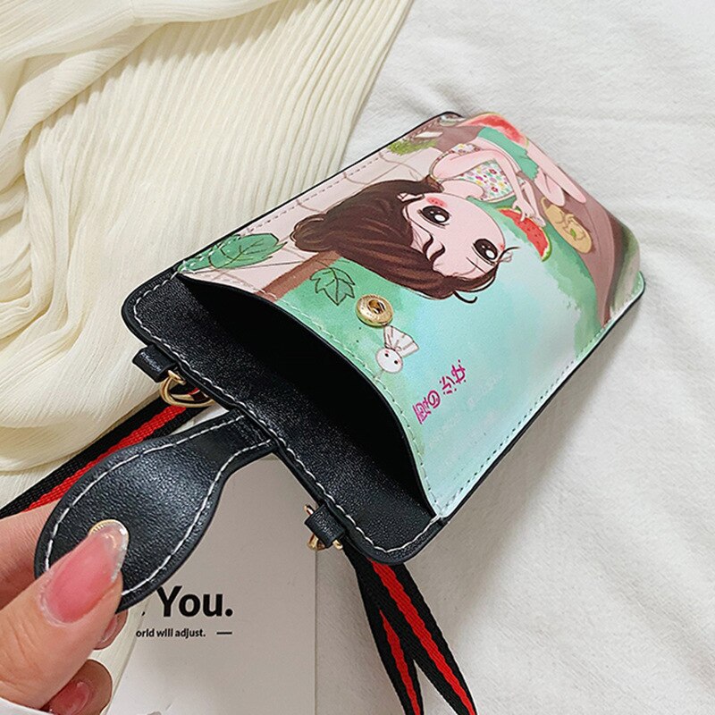 Donna Sacchetto Del Telefono mobile Della Borsa Della Moneta Delle Signore di sacchetto del telefono Croce di Spalla del Sacchetto Trasparente per Le Ragazze Carino Sacchetto Del Telefono Del Fumetto scoiattolo 742