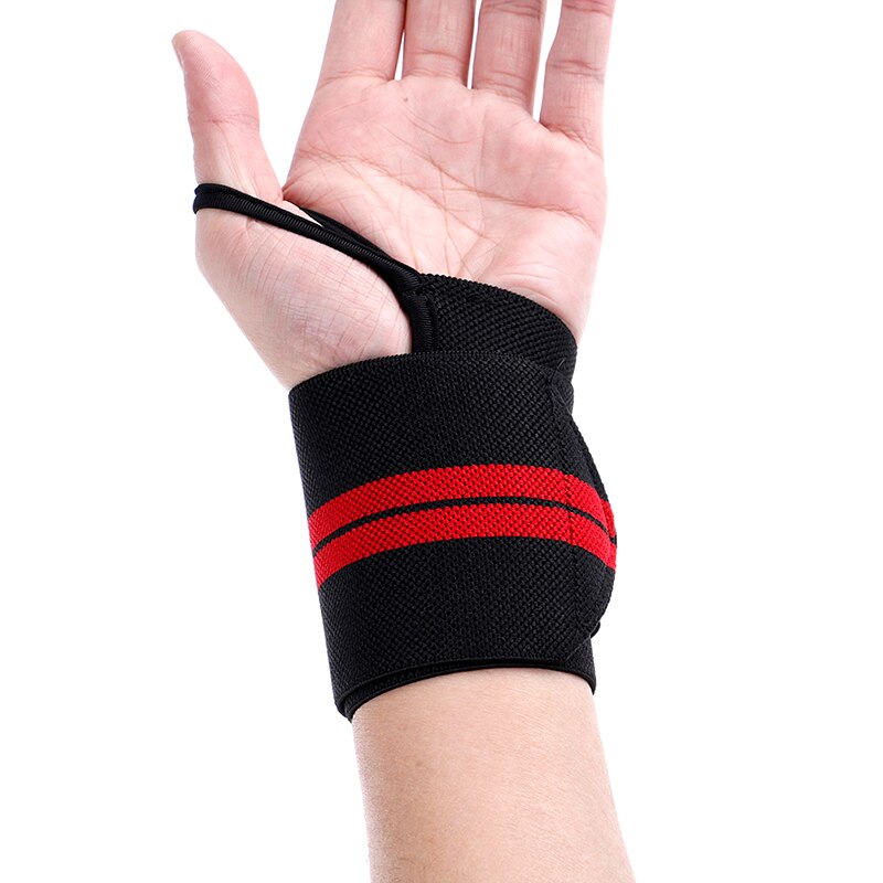 1pc Adjustable Wristband Elastic Wrist Wraps Bandages for Weightlifting Powerlifting Breathable Wrist Support: Red