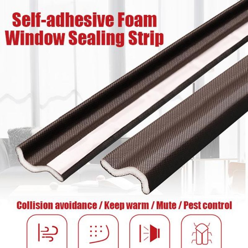 Self-adhesive Foam Window Sealing Door Seal Strip Universal Noise Insulation Weatherstrip Sealing Rubber Strip Trim Auto Rubber