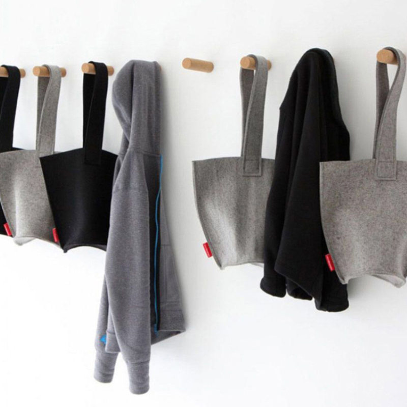 Natuurlijke Hout Kleerhanger Muur Gemonteerde Kapstok Decoratieve Sleutelhouder Hoed Sjaal Handtas Opslag Hangers Badkamer Kamer Rack