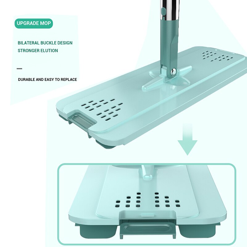 Magique Microfibre Nettoyage Des Vadrouilles avec Seau Directe Plat Squeeze Magique Automatique Maison Cuisine Nettoyant Main Libre Vadrouille