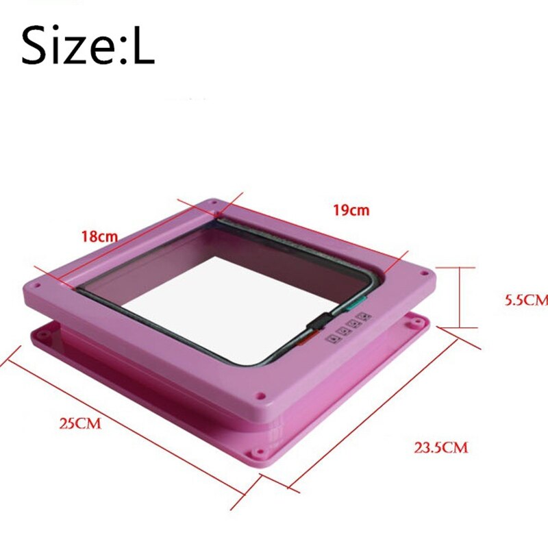 Puerta con solapa para perros y gatos, chapa de seguridad de 4 vías, de plástico ABS, con Chip para puerta de mascotas